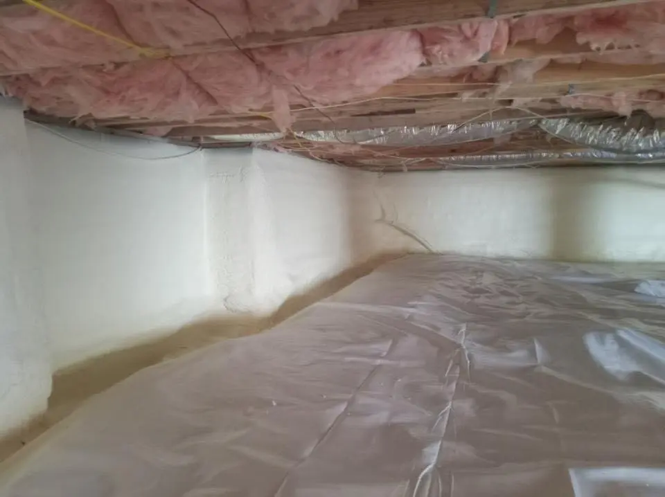 Crawl space encapsulation with closed-cell spray foam for Flat Roof Repair in Highlands